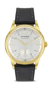 【未使用】OXYGEN オキシゲン 腕時計40mmスモールセコンド 白文字盤 クォーツ France Paris 新品