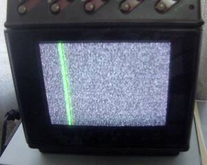 ブラウン管式　日立ポータブルカラーテレビ　稼働品　C6-A10 中古品　レトロ