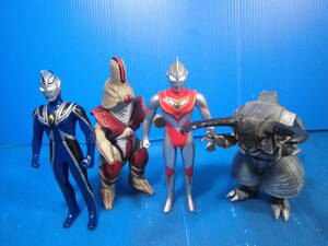 ★ウルトラマンガイア/バンダイ製ソフビ4点セット［①ガイア②アグル③エンザン④ルクー］