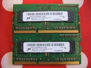 ▽▲【Micron】 PC3-10600S 1Rx8 2GBx2枚=4GB▲▽