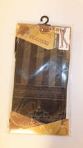 ★PATTERNED TIGHTS★ストライプストッキングサイズM-L40 デニール 黒色 Eye catching striped tights Nylon stockings Size M-L NEW JAPAN_画像2