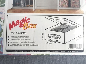 ※未使用未開封品※　花柄　レトロなイタリア製 収納BOX　「 MAGIC BOX 」