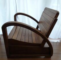 エフトレーディング ヴィンテージ セダンチェア 椅子 チーク無垢材 古材_画像3