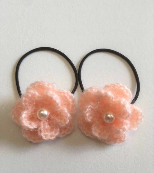 お花 ヘアゴム ハンドメイド