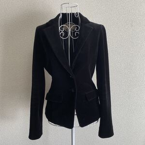 即納 PROPORTION BODYDRESSING ベロアテーラードジャケット ブラック 1
