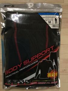 送料無料！BODY SUPPORT 裏起毛ストレッチ　サポートロングタイツ(前開) Mサイズ