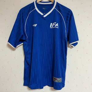IFA IBARAKI FOOTBALL ASSOCIATION 半袖シャツ ゲームシャツ Lサイズ ポリエステル100 ブルーカラー ペナルティ
