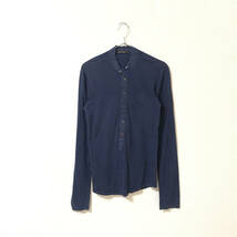 ★NEIL BARRETT ニールバレット★メンズ ヘンリーネック 長袖 Tシャツ ロンT ネイビー カットソー size XS トップス_画像1