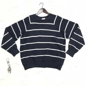 ★ブルックスブラザーズ/BROOKS BROTHERS★厚手 コットン スウェット トップス★メンズ★size M★ネイビー★大きめ★カットソー★　SSS