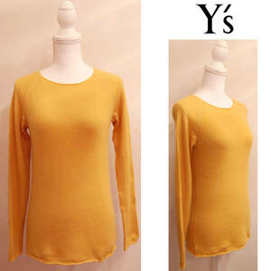 [ new goods ] wise cashmere 100%. long sleeve knitted regular price 42,000 jpy ( tax not included ) not yet have on tag attaching |Y*s Yohji Yamamoto yellow yellow color sweater cut and sewn 