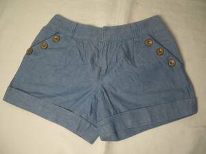 KLEIN PLUS+/ clamp ryus* thin Denim short pants size 36*kb637