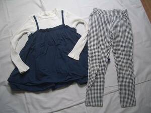 *b.RooM Cami dress .peda&made silver chewing gum check pants 130.*on188