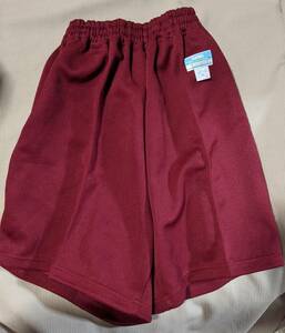  unused retro shorts in rubber kanko 3L dark red gym uniform 