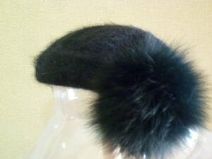  Anteprima * new goods * fur beret . black!