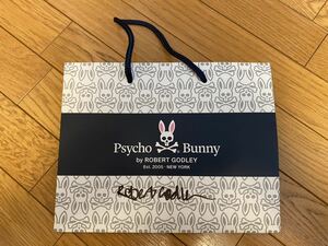 psycho bunny サイコバニー デザイナー ロバートゴドレー氏 直筆サイン バッグ 紙袋 ショップバッグ ゴルフ