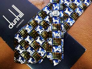 bvr3958! superior article![dunhill] Dunhill [ cat * cat ] necktie 