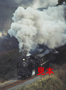 鉄道写真645ネガデータ、120300920010、C11-325＋50系、真岡鐵道、茂木～天矢場、1999.12.23、（4276×3131）