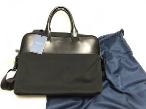 COLE HAAN コールハーン 本革 メンズ レザー バックF11336EAOSFA NYLON W/L THR ATTACHE 黒 ブラック 未使用品