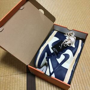 '08 nike dunk hign vntg サイズ 27.5cm ホワイト×ネイビー 新品 元箱 変え紐 黒タグ付き レア！！