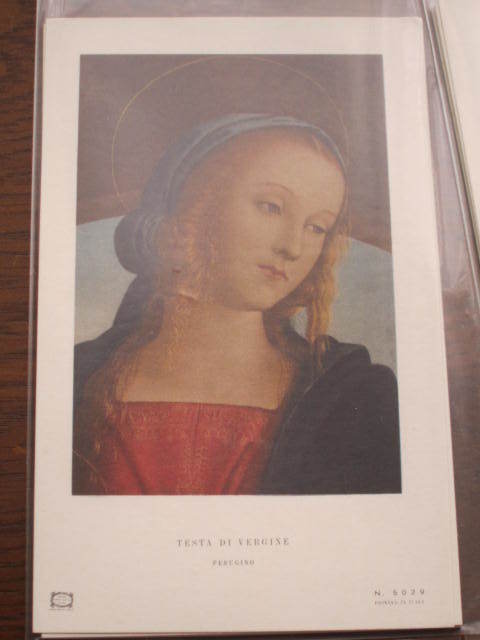 Perugino의 그림 TESTA DI VERDINE 기독교 그림 크리스마스 카드 종교 그림, 고대 미술, 수집, 인쇄물, 다른 사람