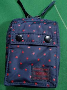 * Headporter master navy STELLA star pattern rectangle mobile case multi pouch navy / red Star beautiful goods!!!*
