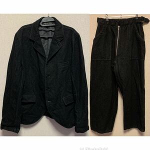 AD2004 COMME des GARCONS HOMME PLUSセットアップ スーツ ダークグレー カシミア混