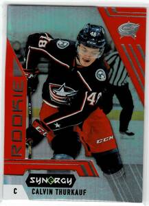 2020-21 UD Synergy Hockey Calvin Thurkauf RC Red