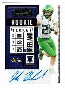 2020 Panini Contenders Football Jake Breeland Rookie Ticket Auto