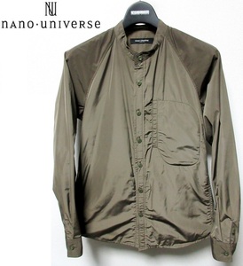 nano universe ナノユニバース 胸ポケット ノーカラーシャツ