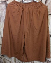 06 00419 ★ Green Parks chocol raffine robe ウエストリボンフレアガウチョパンツ Brown F ワイド・ルーズシルエット【アウトレット品】_画像2