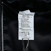 DOLCE&GABBANA国内正規品シルク混ウール2Bテーラードジャケット46極美品イタリア製ブレザー伊製ストライプ柄フラノ フランネルD&Gドルガバ_画像9