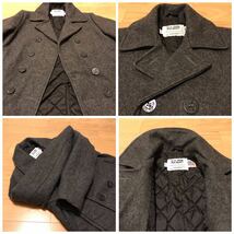 USA製☆90s SCHOTT NYC／ショット U.S.740N PEA JACKET 40 防寒着.肉厚メルトン圧縮ウール Pピーコート ジャケットイカリボタン 海軍.NAVY_画像5