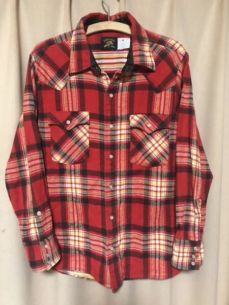 USED 80s KEY WESTERN SHIRT MADE IN USA 中古 80's キー ヘビーフランネル ウエスタン シャツ アメリカ製 SIZE S/M 送料無料