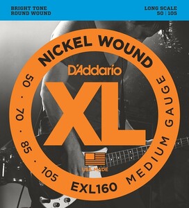 D'Addario ダダリオ ベース弦 ニッケル Long Scale .050-.105 EXL160 【国内正規品】