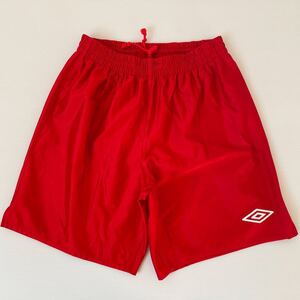 アンブロ UMBRO サッカー ショートパンツ デサント メンズL(見た目メンズS女性M相当)中古 速乾仕様 光沢素材 サッカー ジュニア 部活