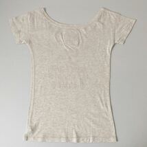 アバクロ Abercrombie&Fitch ロス購入 Tシャツ3回着用 ユースXL(女性s～m相当) フロッキープリント 肩落ち重ね着用 スクール系ダメージ加工_画像9