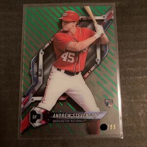 2018年 HIGH TEK BASEBALL Washington Nationals / Andrew Stevenson Base Parallels green card 99枚限定 RC Topps