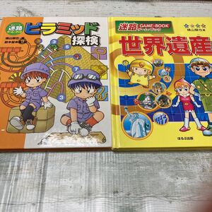 【おすすめゲームブック!】2冊セット 送料無料 ゲームブック 絵本 児童書 迷路 ゲーム ピラミッド 世界遺産 知育 小学生 保育園 学習