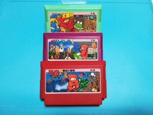 ファミコンソフト 忍者くん & 忍者じゃじゃ丸くん & じゃじゃ丸の大冒険