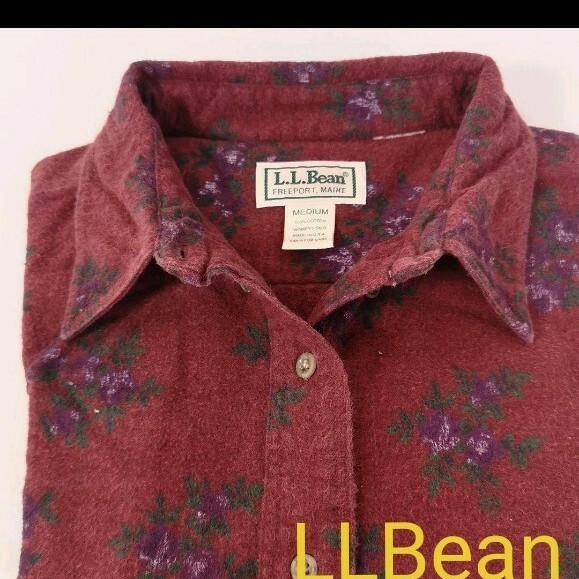 LLBeanビンテージシャツ　LLBeanヴィンテージシャツ　 ネルシャツ 　エルエルビーンレディース 