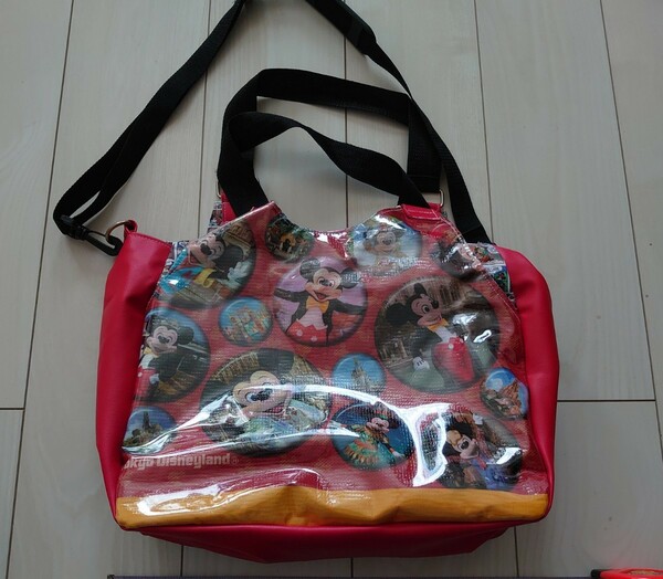 ディズニー ハンドメイド 実写 ミッキー 旧フェイス カバン バッグ ショルダー 中古