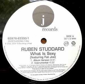 2004 Ruben Studdard / What Is Sexy Feat Fat Joe ルーベン スタッダート ファット ジョー Original US 12 J Records オリジナル 絶版
