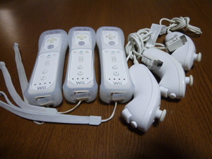 RSJN064【送料無料 動作確認済】Wii リモコン ジャケット ストラップ ヌンチャク 3個セット ホワイト 白 カバー