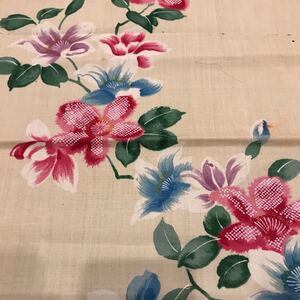 9 ハギレ 反物 着物 花 生地 布 手作り ハンドメイド 古布