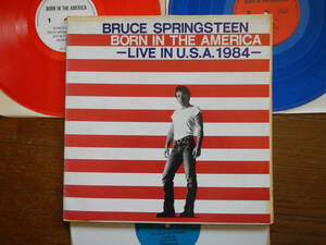 【箱LP】BRUCE SPRINGSTEEN(RBW617-9国内1984年製箱入カラーヴィニール3枚組BORN IN THE AMERICA/MADE IN JAPAN/COLOUR VINYL)