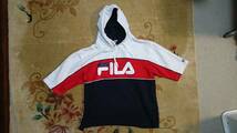 ★即決★ FILA スウェット パーカー L サイズ 五分丈 メンズ 春 秋 冬 フィラ ジャージ スポーツ ストリート 古着 ヴィンテージ ビンテージ_画像1