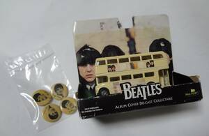 ビートルズ The Beatles アルバムカバー ダイキャストミニカー BEATLES FOR SALE フォーセール + 缶バッチ 4個 展示未使用品