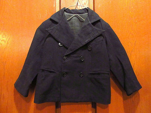  Vintage 40*s* Kids шерсть двойной tailored jacket чёрный *210105s5-k-jk античный USA мужской ребенок одежда черный блейзер верхняя одежда внешний 