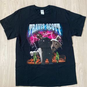 レア Travis Scott Official ヴィンテージ Tシャツ カラー黒　サイズ L raptees rap t hip hop t rapture