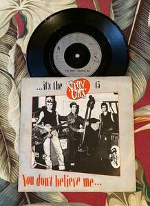 Stray Cats 1981 UK Press Silver Label 7inch You Don't Believe Me ロカビリー ストレイキャッツ